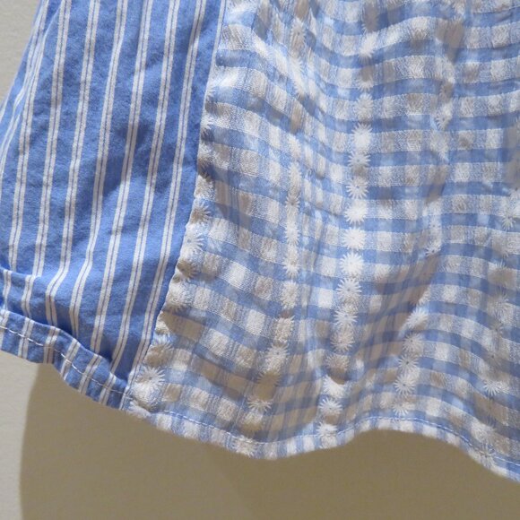 HANNAH BANANA Mixed Print Smocked Dress in Blue Gingham Floral Trad Pretty - Picture 8 of 14